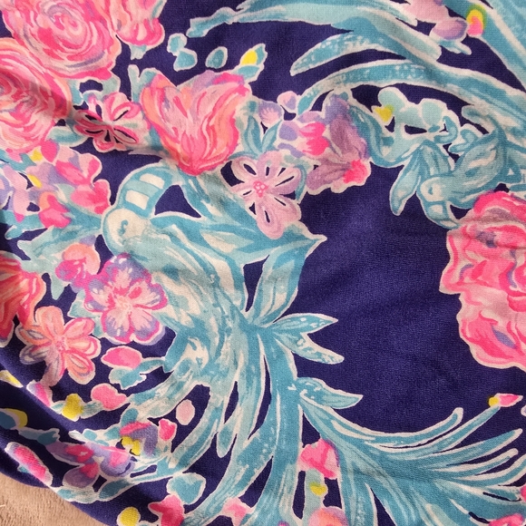Lilly Pulitzer Loro Swing Dress Corsica Blue Toucan Party Tiered Floral Size XS - Picture 7 of 11